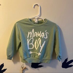 Toddler Boy Mamas boy crewneck sweatshirt Size 1-2 yr